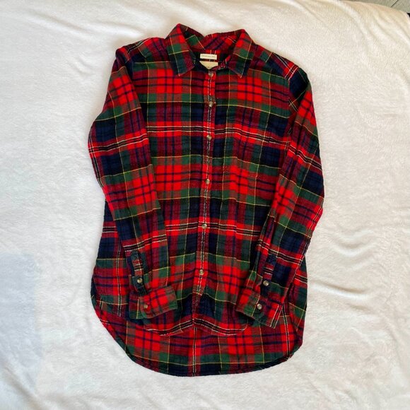 American Eagle, Boyfriend-Fit Plaid Button Down, Size S - Picture 3 of 12